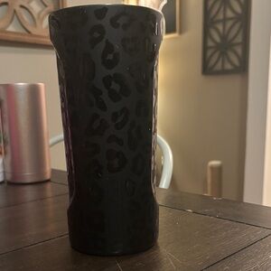 Black Leopard Print Tumbler